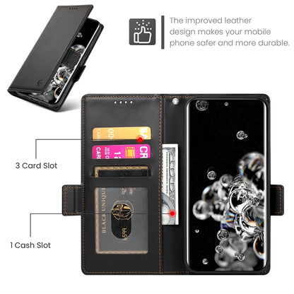 Samsung Galaxy S20 Ultra 5G Magnetic Leather Wallet Case with Card Slots, Stand Function & Full Protection