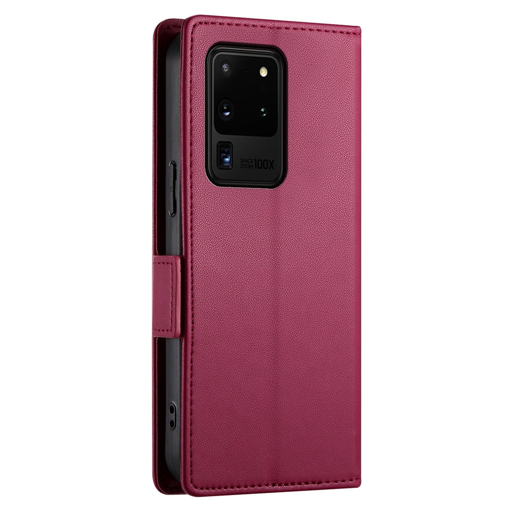 Samsung Galaxy S20 Ultra 5G Magnetic Leather Wallet Case with Card Slots, Stand Function & Full Protection