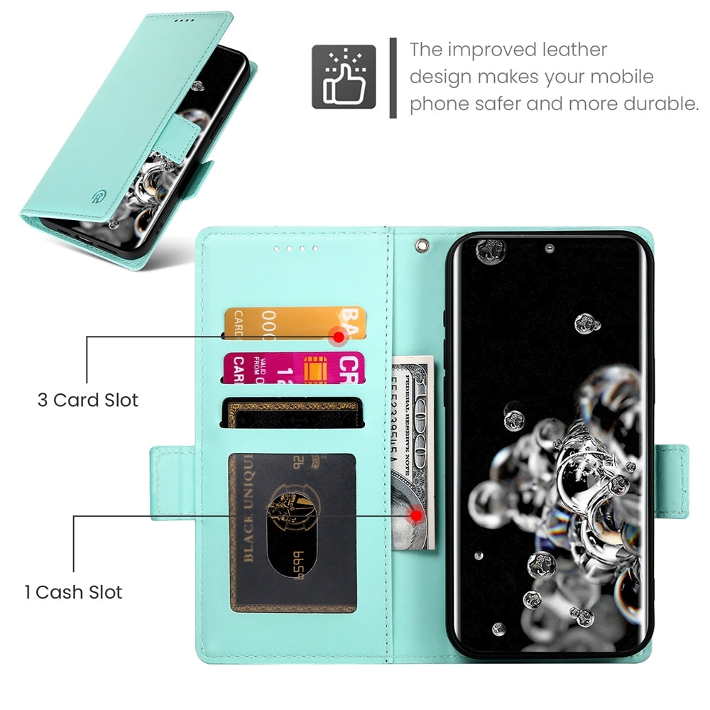 Samsung Galaxy S20 Ultra 5G Magnetic Leather Wallet Case with Card Slots, Stand Function & Full Protection
