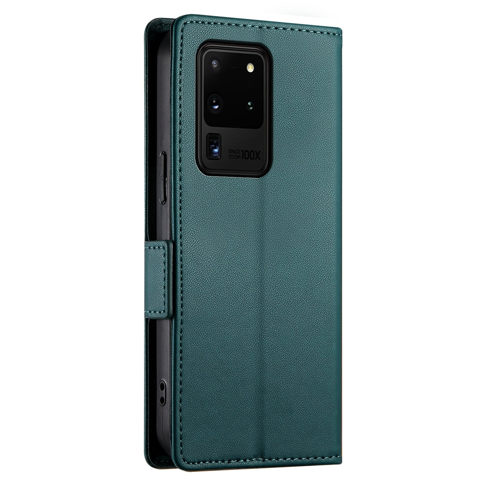 Samsung Galaxy S20 Ultra 5G Magnetic Leather Wallet Case with Card Slots, Stand Function & Full Protection