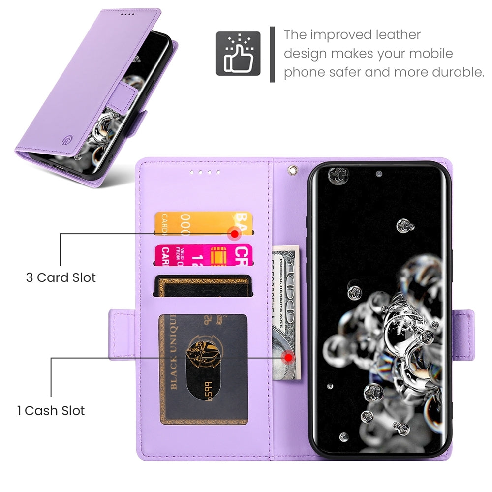 Samsung Galaxy S20 Ultra 5G Magnetic Leather Wallet Case with Card Slots, Stand Function & Full Protection