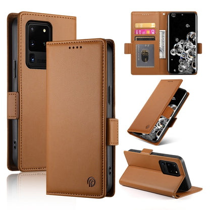 Samsung Galaxy S20 Ultra 5G Magnetic Leather Wallet Case with Card Slots, Stand Function & Full Protection