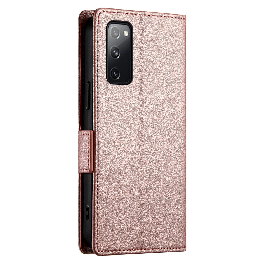 Samsung Galaxy S20 FE 5G Magnetic Leather Wallet Case with Card Slots, Stand Function & Full Protection
