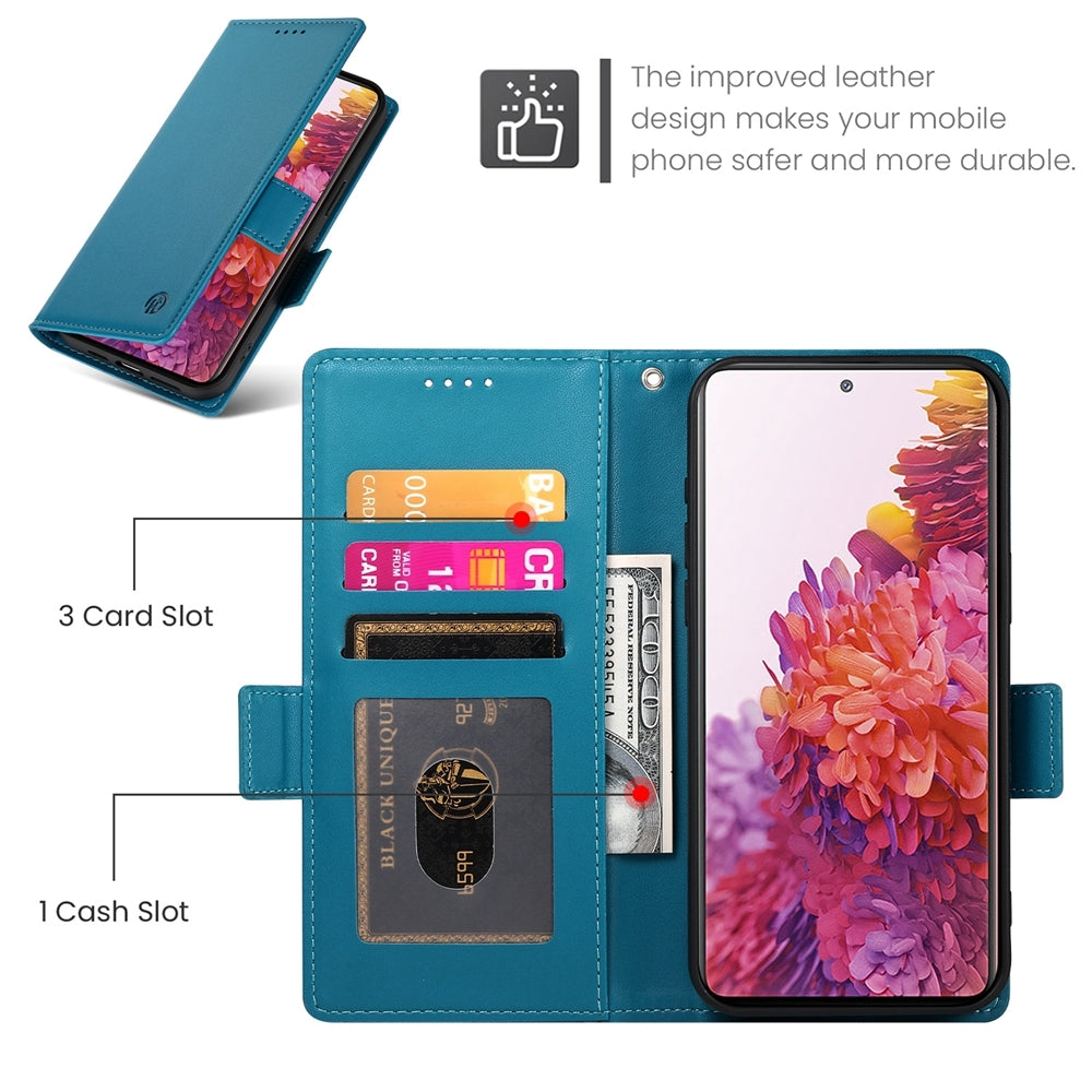 Samsung Galaxy S20 FE 5G Magnetic Leather Wallet Case with Card Slots, Stand Function & Full Protection