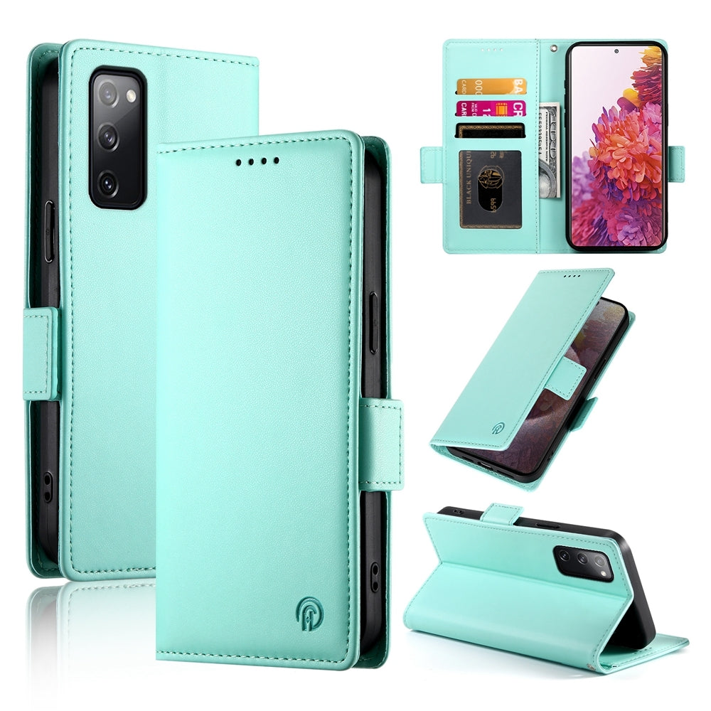Samsung Galaxy S20 FE 5G Magnetic Leather Wallet Case with Card Slots, Stand Function & Full Protection