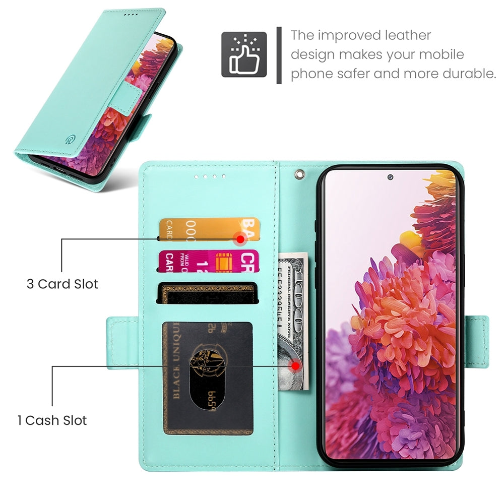 Samsung Galaxy S20 FE 5G Magnetic Leather Wallet Case with Card Slots, Stand Function & Full Protection