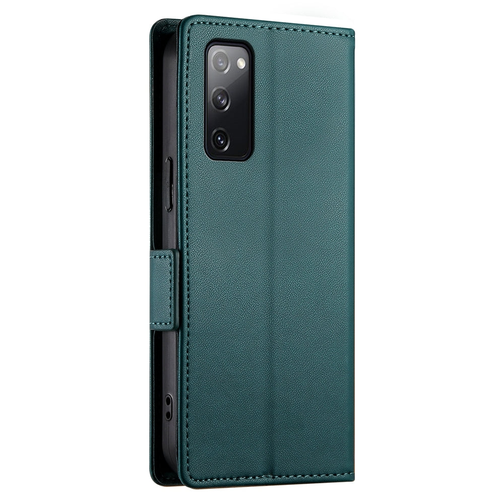Samsung Galaxy S20 FE 5G Magnetic Leather Wallet Case with Card Slots, Stand Function & Full Protection
