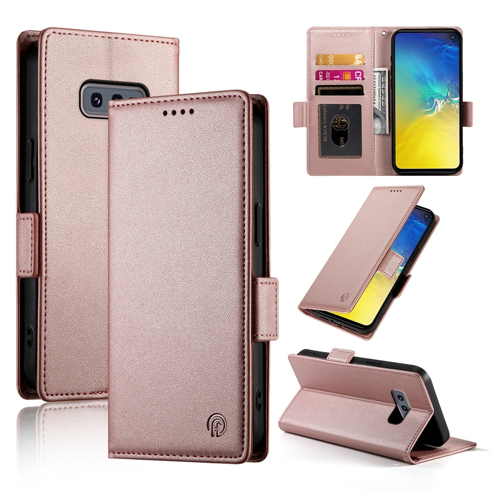 Samsung Galaxy S10e Magnetic Leather Wallet Case with Card Slots, Stand Function & Full Protection