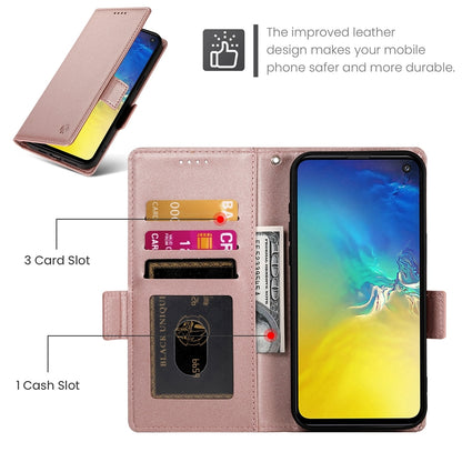 Samsung Galaxy S10e Magnetic Leather Wallet Case with Card Slots, Stand Function & Full Protection