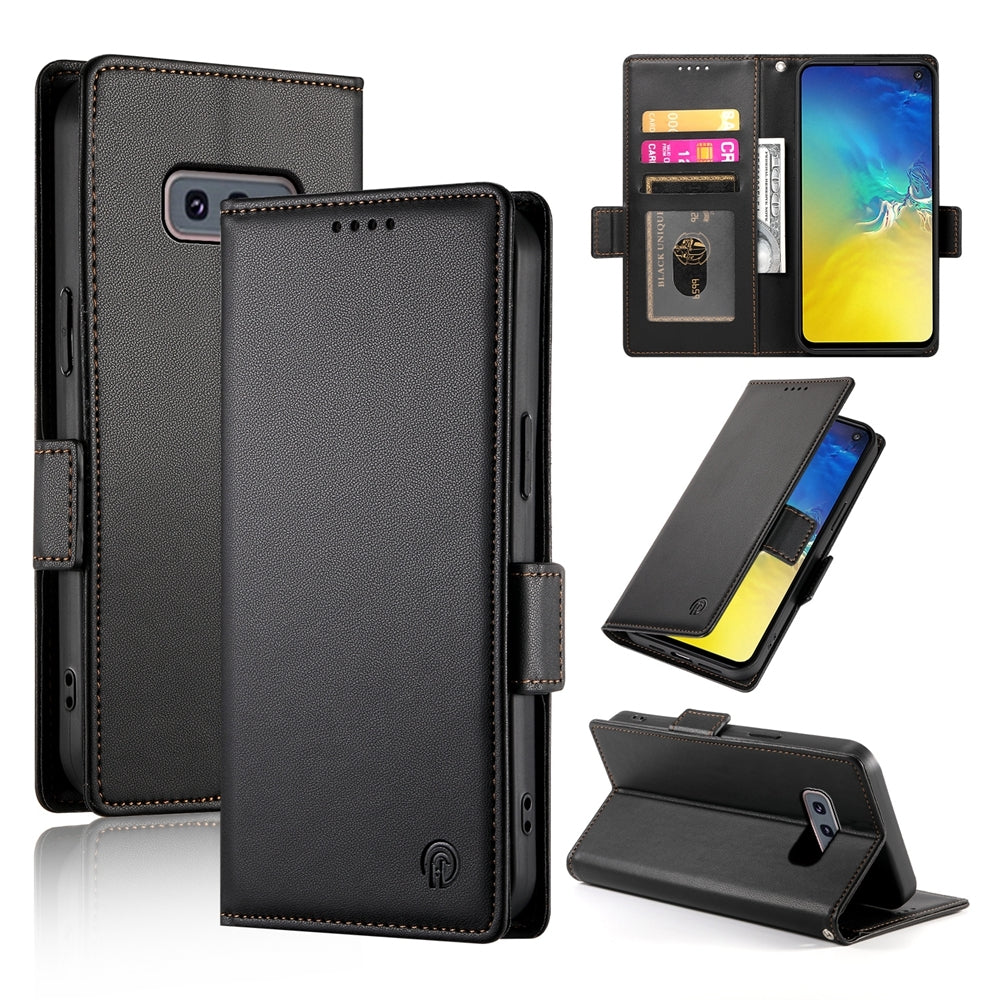 Samsung Galaxy S10e Magnetic Leather Wallet Case with Card Slots, Stand Function & Full Protection