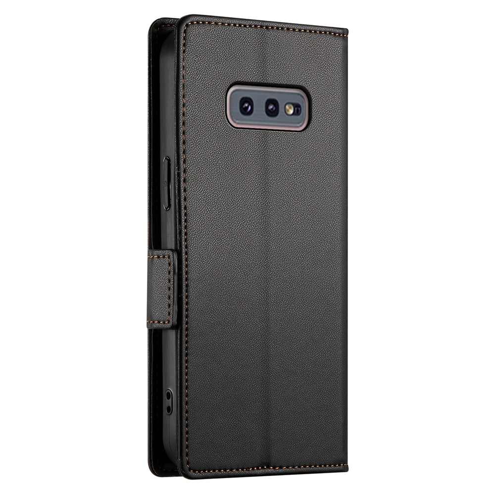 Samsung Galaxy S10e Magnetic Leather Wallet Case with Card Slots, Stand Function & Full Protection
