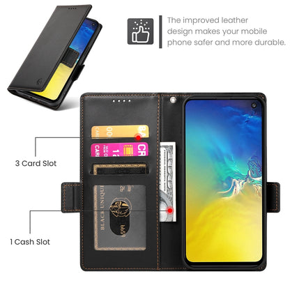Samsung Galaxy S10e Magnetic Leather Wallet Case with Card Slots, Stand Function & Full Protection