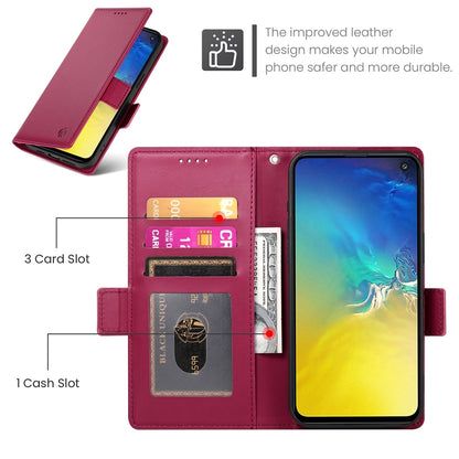 Samsung Galaxy S10e Magnetic Leather Wallet Case with Card Slots, Stand Function & Full Protection