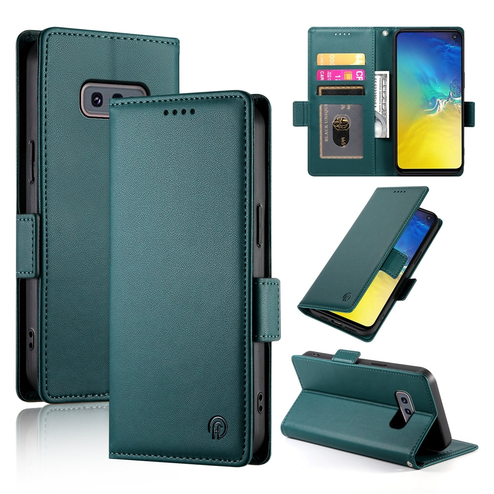 Samsung Galaxy S10e Magnetic Leather Wallet Case with Card Slots, Stand Function & Full Protection