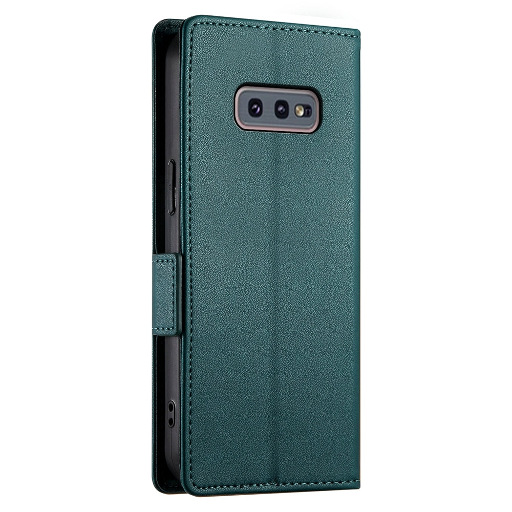 Samsung Galaxy S10e Magnetic Leather Wallet Case with Card Slots, Stand Function & Full Protection