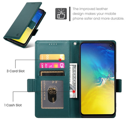 Samsung Galaxy S10e Magnetic Leather Wallet Case with Card Slots, Stand Function & Full Protection