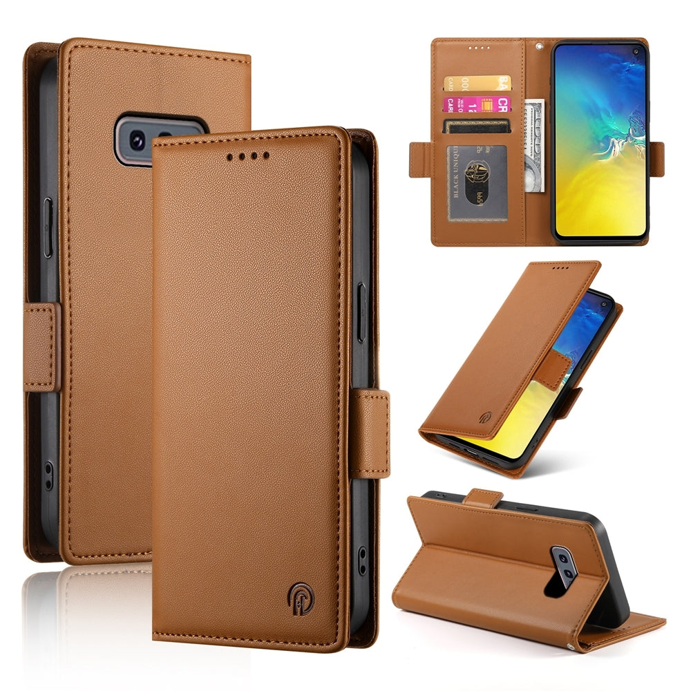 Samsung Galaxy S10e Magnetic Leather Wallet Case with Card Slots, Stand Function & Full Protection