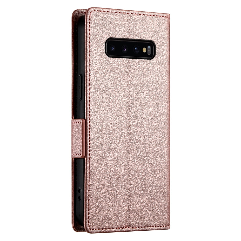Samsung Galaxy S10+ Magnetic Leather Wallet Case with Card Slots, Stand Function & Full Protection