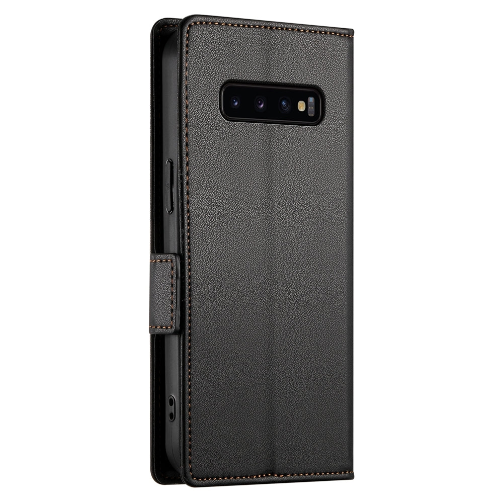 Samsung Galaxy S10+ Magnetic Leather Wallet Case with Card Slots, Stand Function & Full Protection