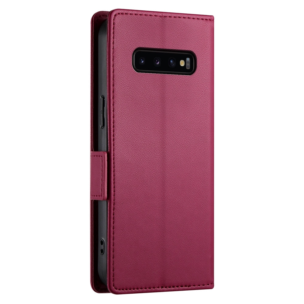 Samsung Galaxy S10+ Magnetic Leather Wallet Case with Card Slots, Stand Function & Full Protection