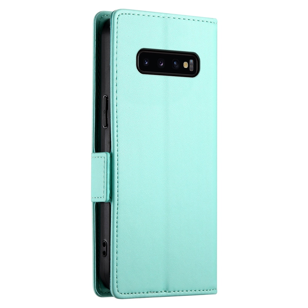 Samsung Galaxy S10+ Magnetic Leather Wallet Case with Card Slots, Stand Function & Full Protection