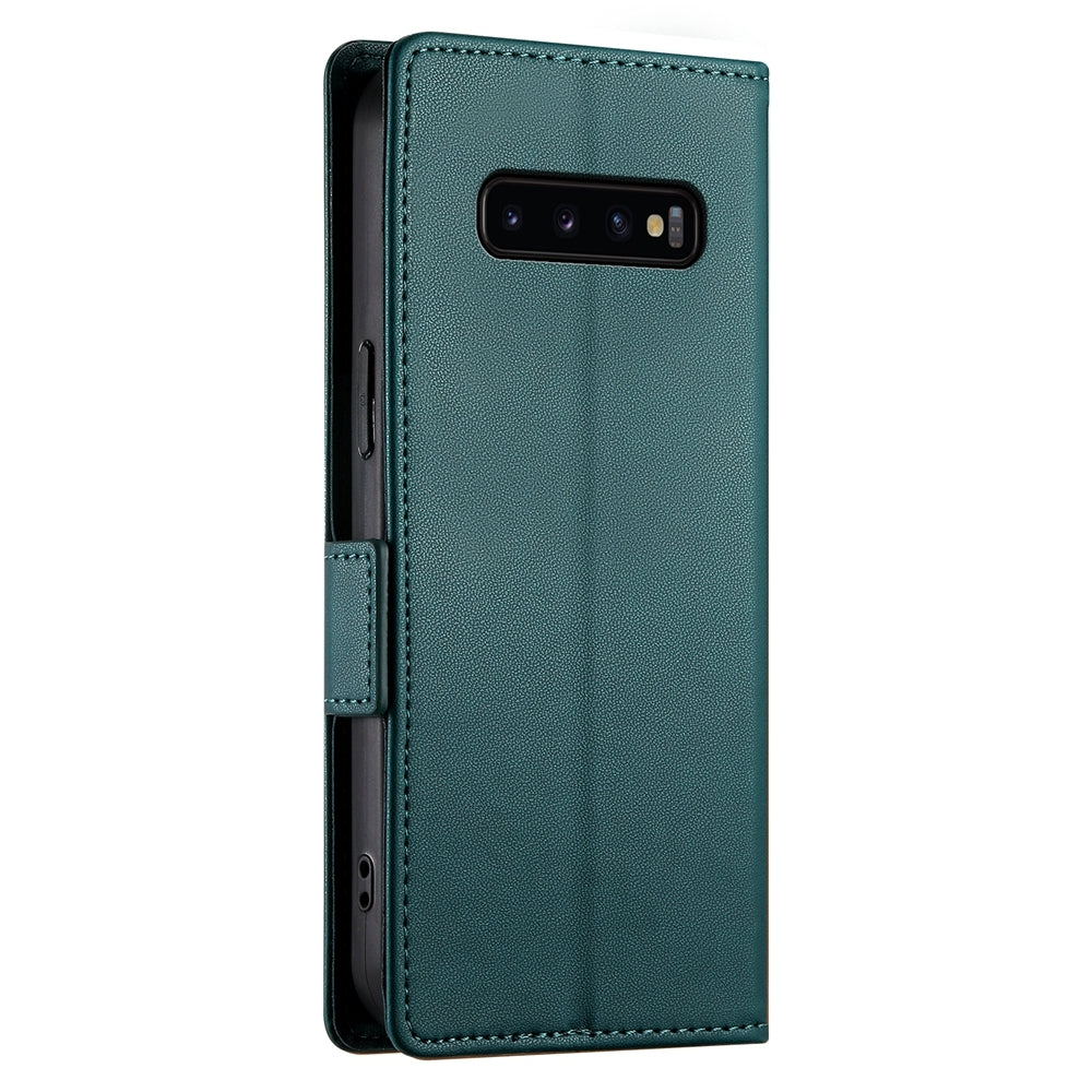 Samsung Galaxy S10+ Magnetic Leather Wallet Case with Card Slots, Stand Function & Full Protection