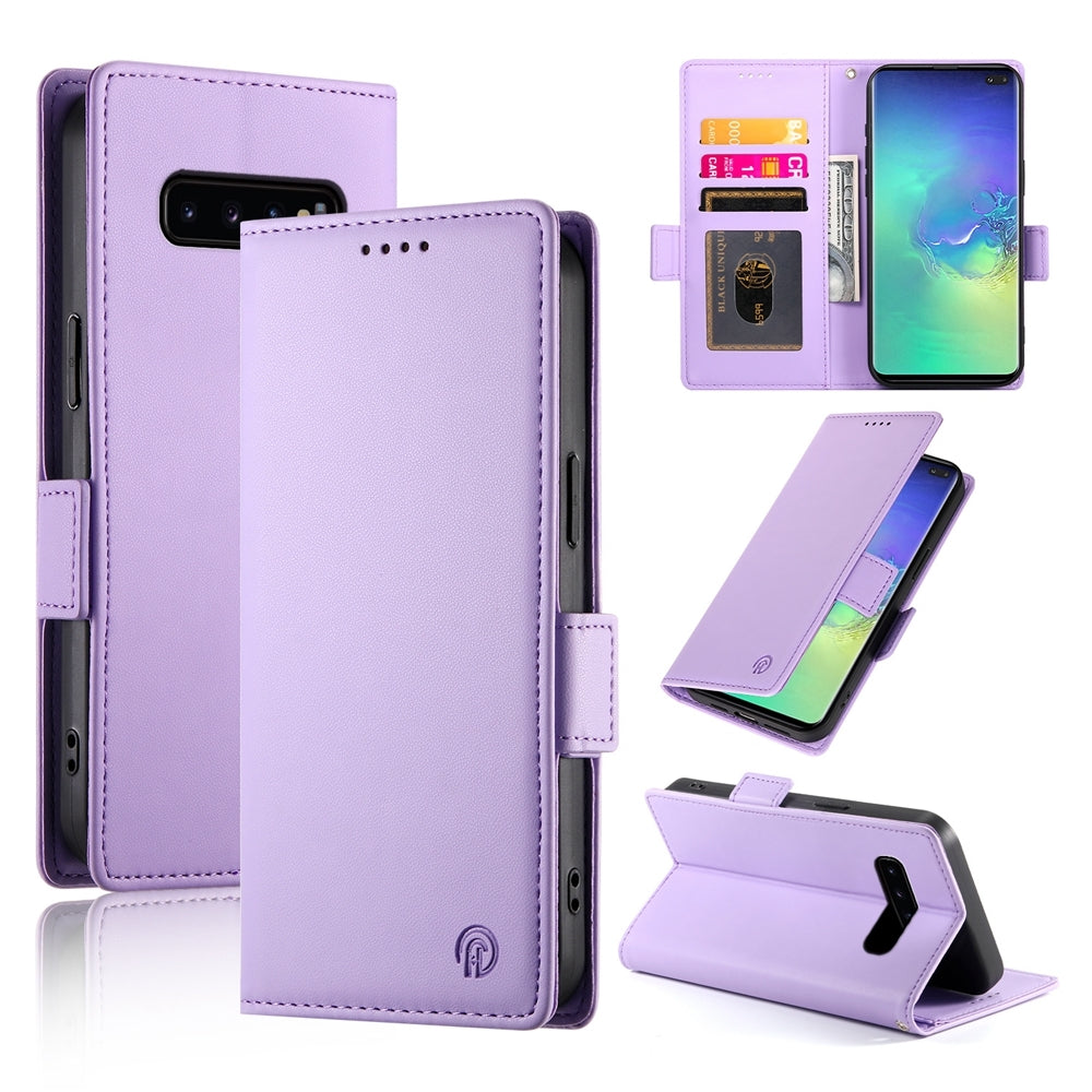 Samsung Galaxy S10+ Magnetic Leather Wallet Case with Card Slots, Stand Function & Full Protection