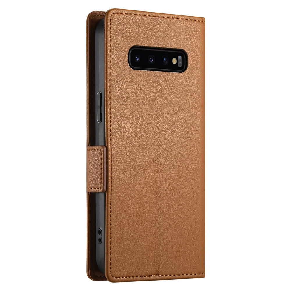Samsung Galaxy S10+ Magnetic Leather Wallet Case with Card Slots, Stand Function & Full Protection