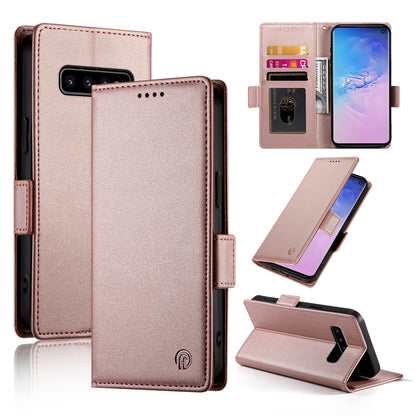Samsung Galaxy S10 Magnetic Leather Wallet Case with Card Slots, Stand Function & Full Protection