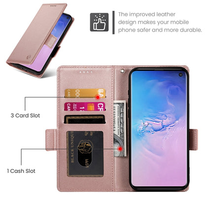 Samsung Galaxy S10 Magnetic Leather Wallet Case with Card Slots, Stand Function & Full Protection