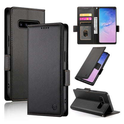 Samsung Galaxy S10 Magnetic Leather Wallet Case with Card Slots, Stand Function & Full Protection