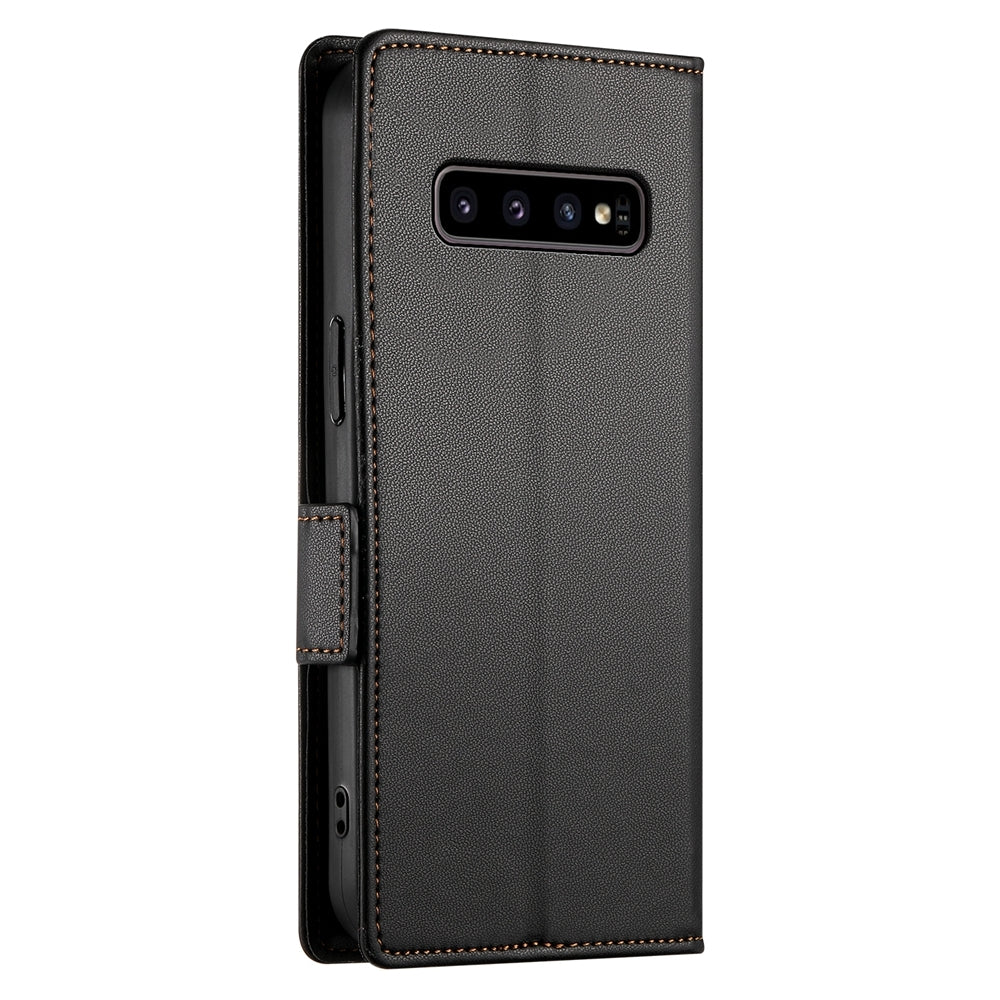 Samsung Galaxy S10 Magnetic Leather Wallet Case with Card Slots, Stand Function & Full Protection