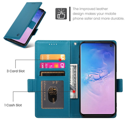 Samsung Galaxy S10 Magnetic Leather Wallet Case with Card Slots, Stand Function & Full Protection