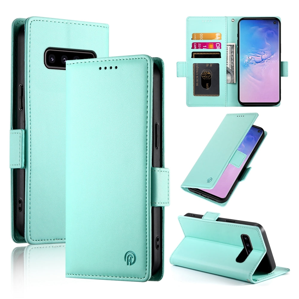 Samsung Galaxy S10 Magnetic Leather Wallet Case with Card Slots, Stand Function & Full Protection