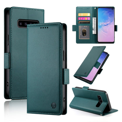 Samsung Galaxy S10 Magnetic Leather Wallet Case with Card Slots, Stand Function & Full Protection
