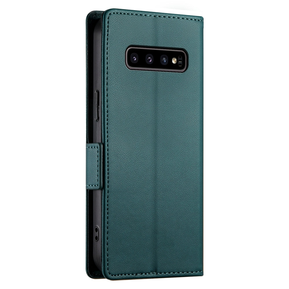 Samsung Galaxy S10 Magnetic Leather Wallet Case with Card Slots, Stand Function & Full Protection
