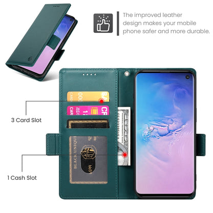Samsung Galaxy S10 Magnetic Leather Wallet Case with Card Slots, Stand Function & Full Protection