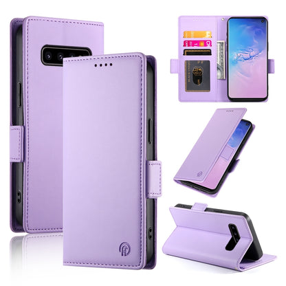 Samsung Galaxy S10 Magnetic Leather Wallet Case with Card Slots, Stand Function & Full Protection