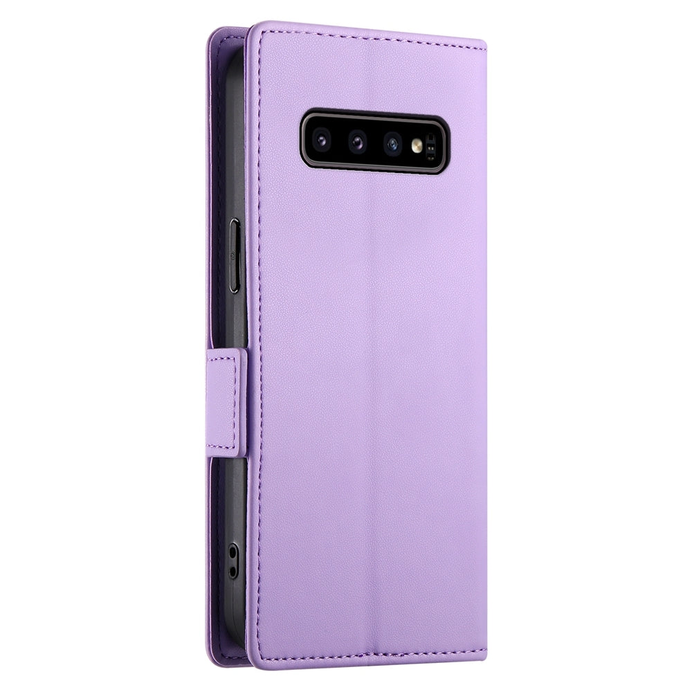 Samsung Galaxy S10 Magnetic Leather Wallet Case with Card Slots, Stand Function & Full Protection