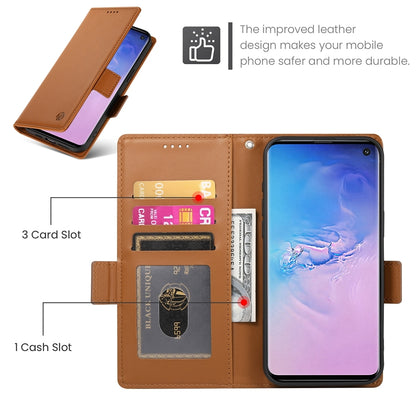 Samsung Galaxy S10 Magnetic Leather Wallet Case with Card Slots, Stand Function & Full Protection