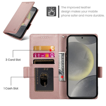 Samsung Galaxy S25 5G Magnetic Leather Wallet Case with Card Slots, Stand Function & Full Protection