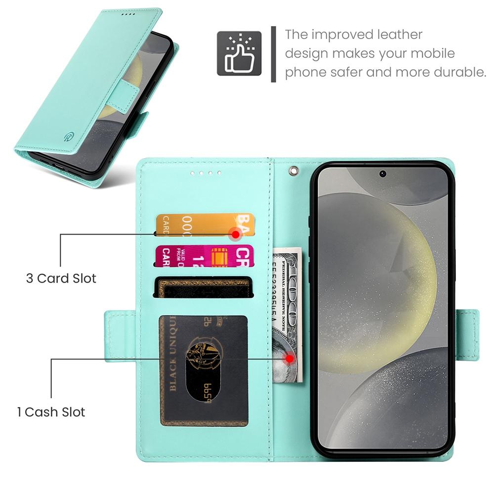 Samsung Galaxy S25 5G Magnetic Leather Wallet Case with Card Slots, Stand Function & Full Protection