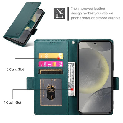 Samsung Galaxy S25 5G Magnetic Leather Wallet Case with Card Slots, Stand Function & Full Protection