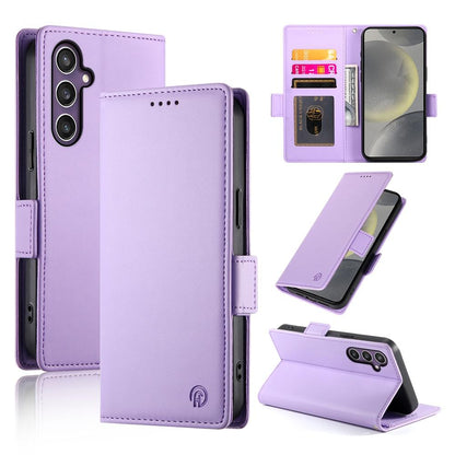 Samsung Galaxy S25 5G Magnetic Leather Wallet Case with Card Slots, Stand Function & Full Protection
