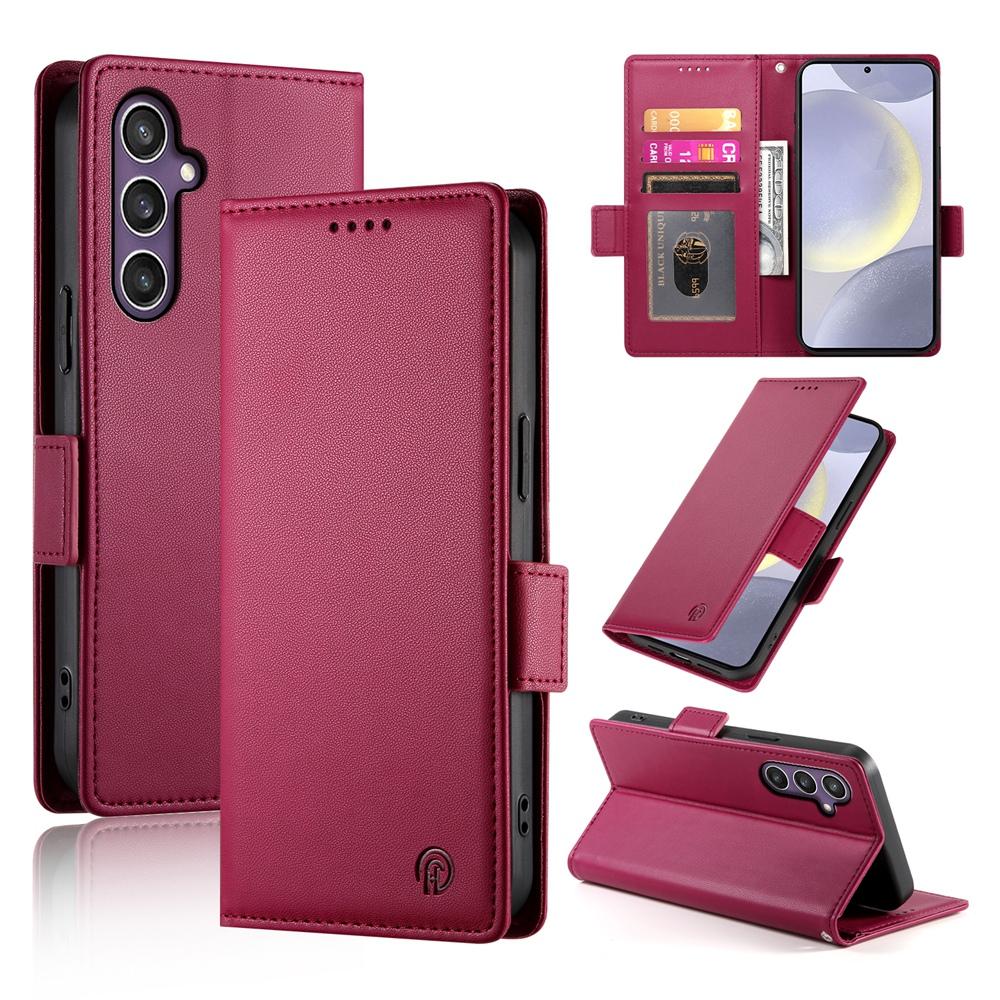 Samsung Galaxy S25+ 5G Magnetic Leather Wallet Case with Card Slots, Stand Function & Full Protection