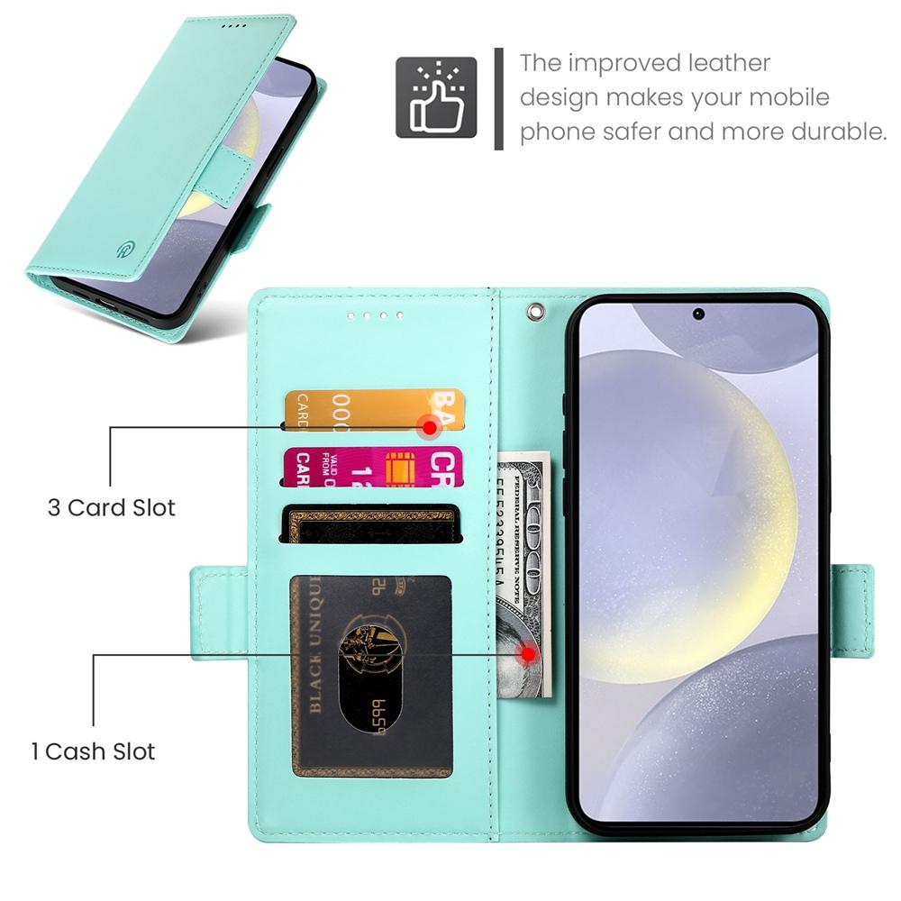 Samsung Galaxy S25+ 5G Magnetic Leather Wallet Case with Card Slots, Stand Function & Full Protection