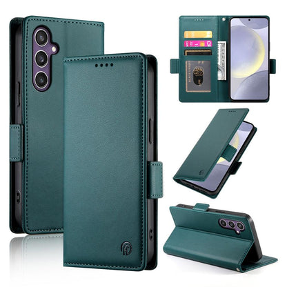 Samsung Galaxy S25+ 5G Magnetic Leather Wallet Case with Card Slots, Stand Function & Full Protection