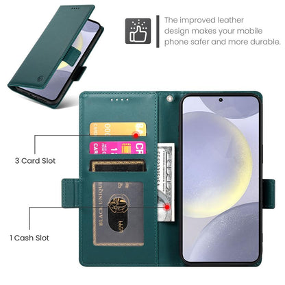 Samsung Galaxy S25+ 5G Magnetic Leather Wallet Case with Card Slots, Stand Function & Full Protection