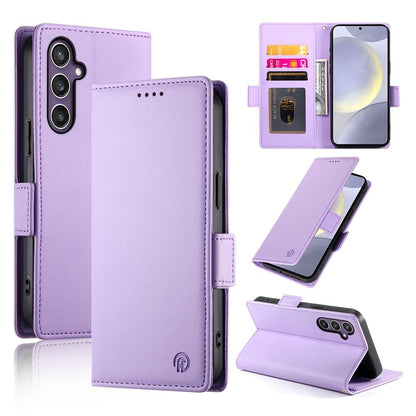 Samsung Galaxy S25+ 5G Magnetic Leather Wallet Case with Card Slots, Stand Function & Full Protection