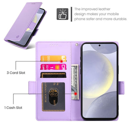 Samsung Galaxy S25+ 5G Magnetic Leather Wallet Case with Card Slots, Stand Function & Full Protection